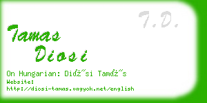 tamas diosi business card